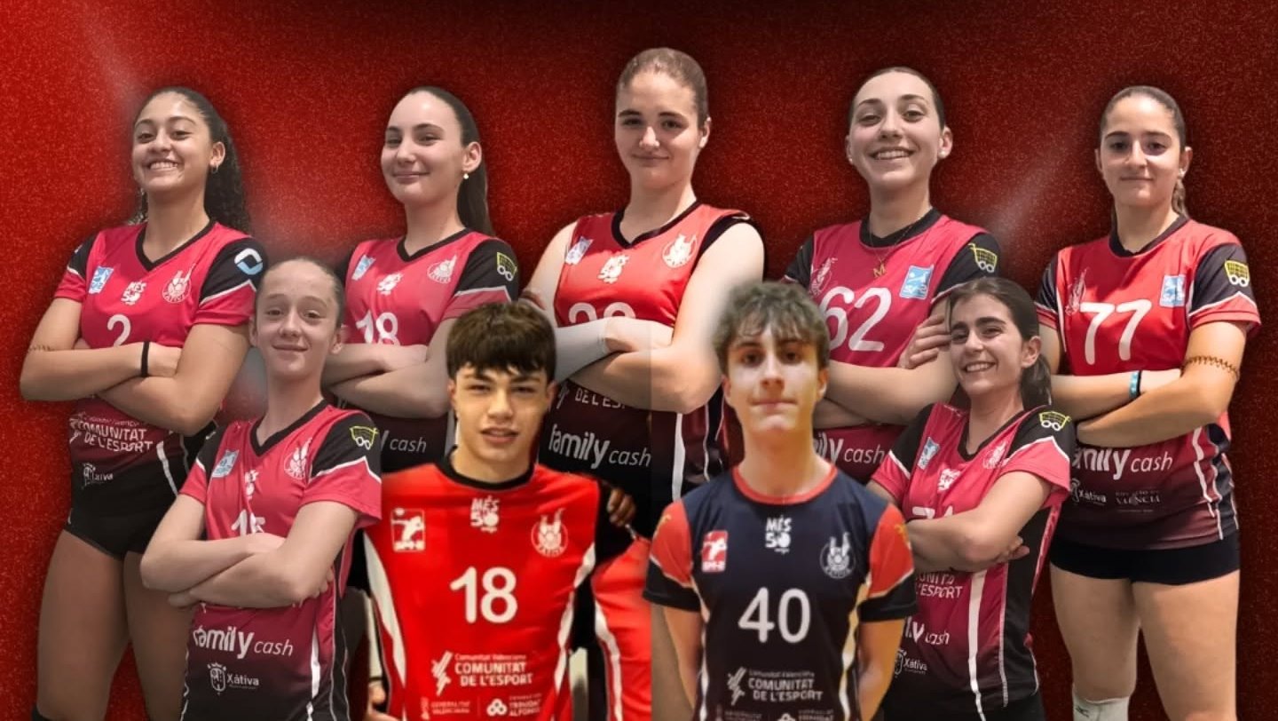 Nueve jóvenes y un entrenador del Club Voleibol Xàtiva representarán a la Comunitat Valenciana en el Campeonato de España en Avilés